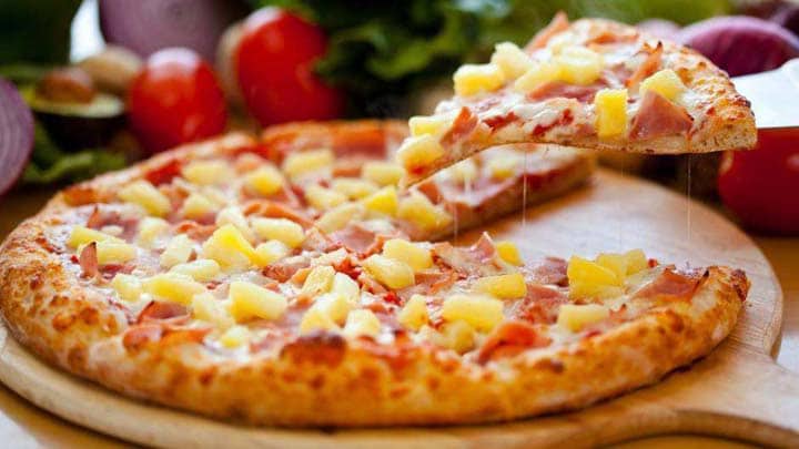 Sweet corn pizza