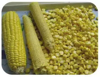 шелушение свежей кукурузы